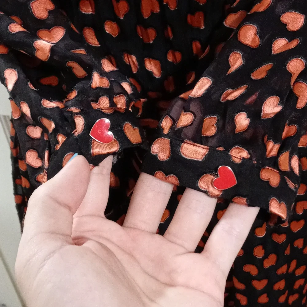 🆕️ ❤️Alice + Olivia❤️ - Mini Hearts Tessie L/S Drop Waist Dress